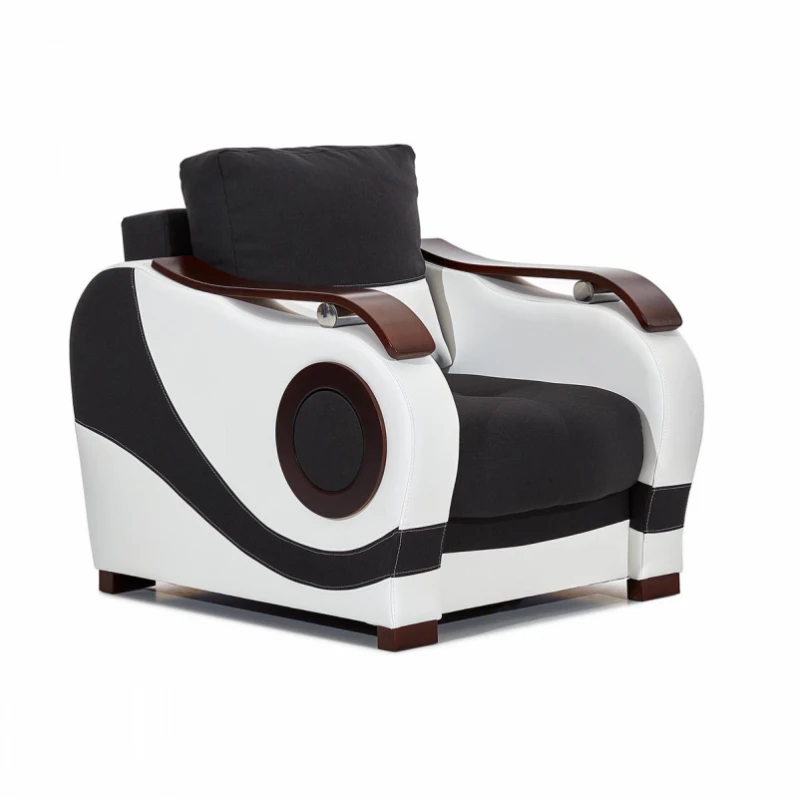 NABBI Pietro 1F kreslo čierna / biela