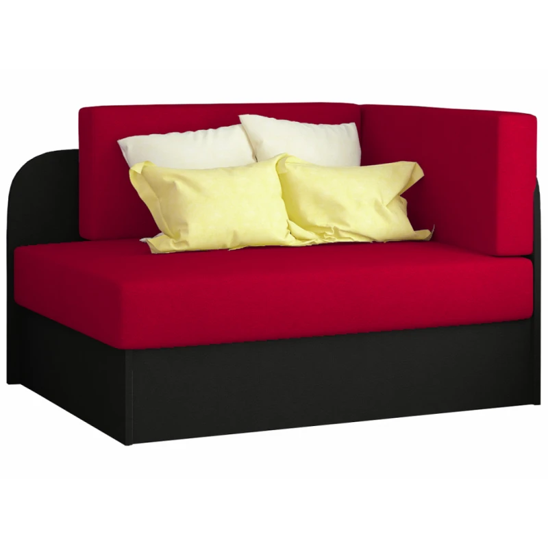 NABBI Riva rozkladacie kreslo s úložným priestorom červená / čierna