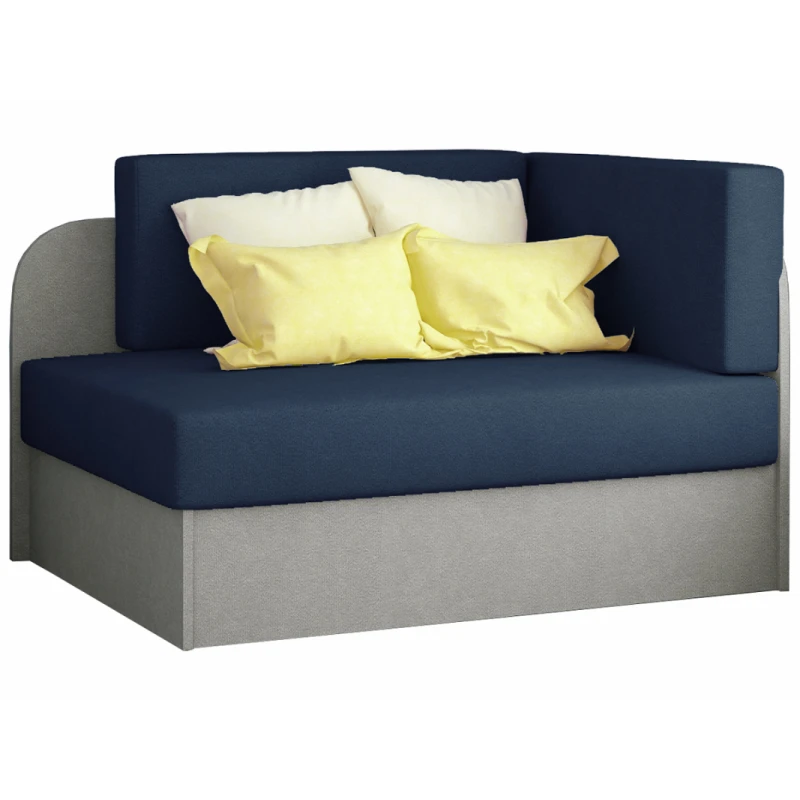 NABBI Riva rozkladacie kreslo s úložným priestorom tmavomodrá / sivá