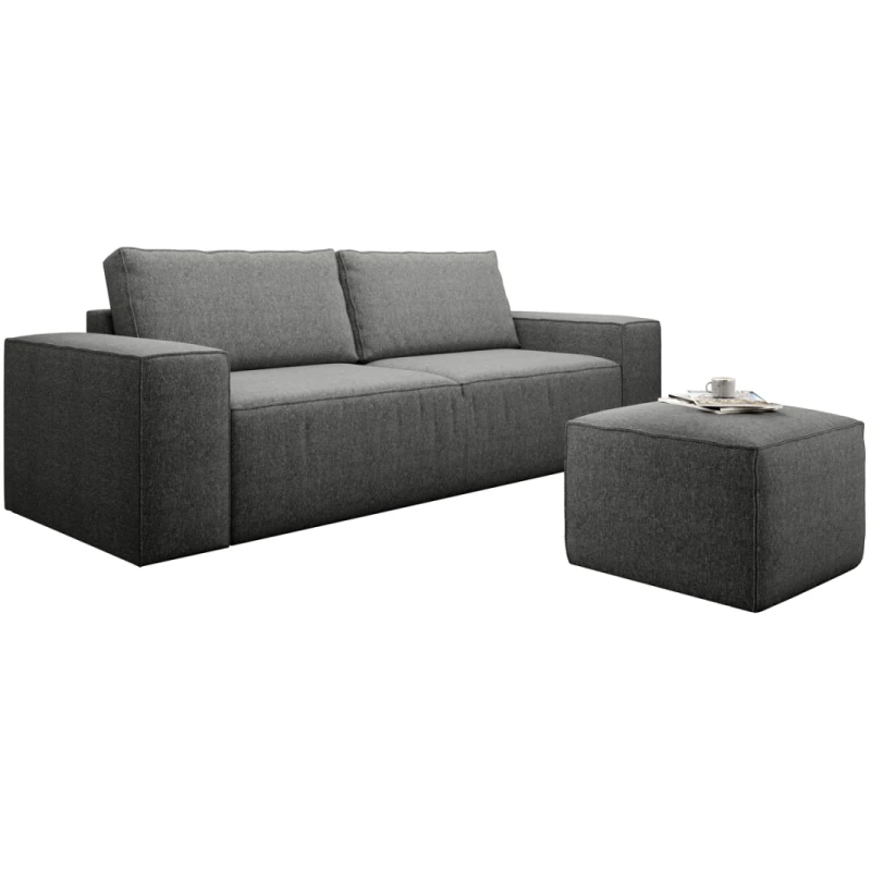 NABBI Savila rozkladacia pohovka s úložným priestorom tmavosivá