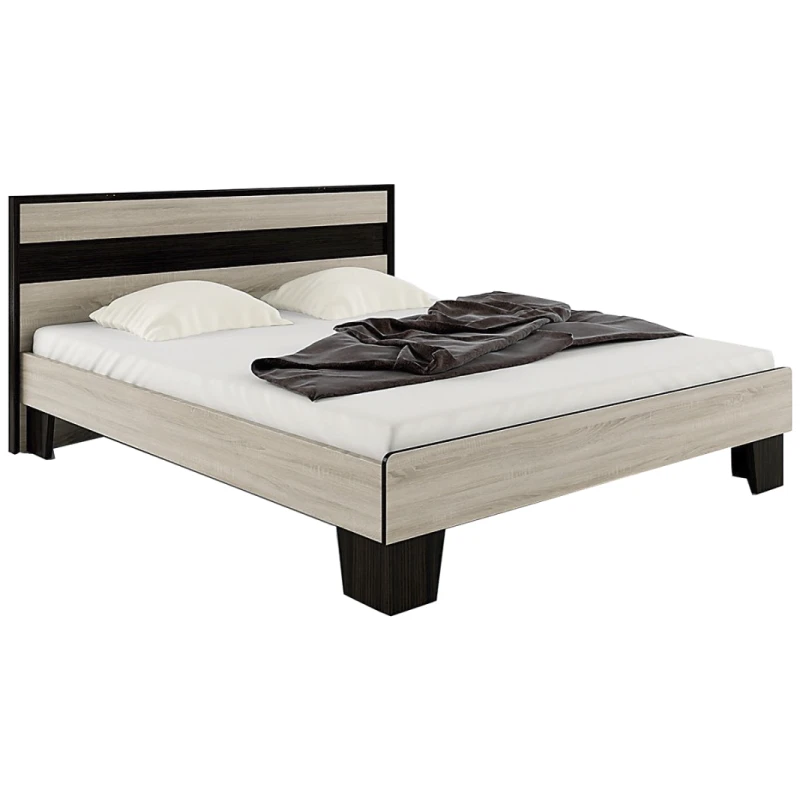 NABBI Seina 1400 manželská posteľ s roštom dub sonoma / wenge magic