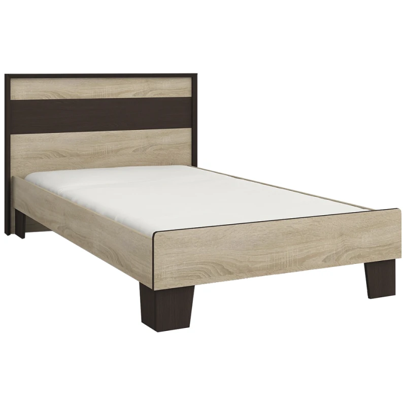 NABBI Seina 900 jednolôžková posteľ s roštom dub sonoma / wenge magic