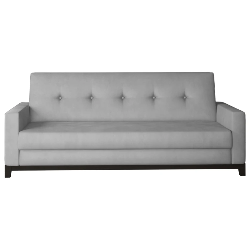 NABBI Soria rozkladacia pohovka s úložným priestorom svetlosivá (Monolith 84) / orech