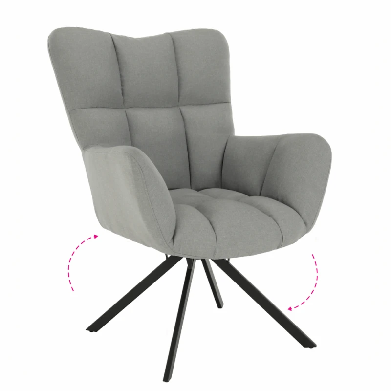 Otočné kreslo KOMODO Tempo Kondela Sivá