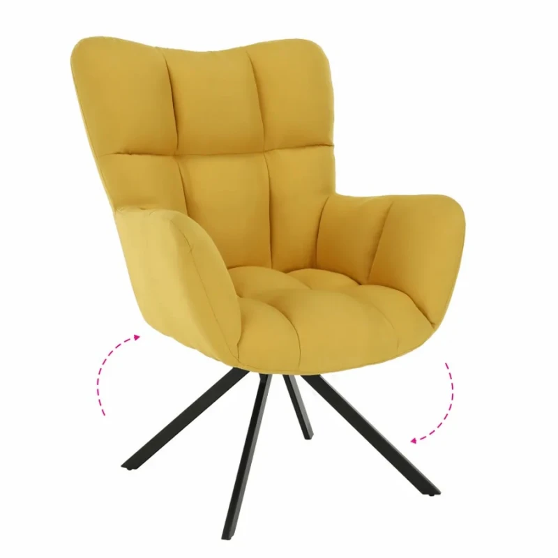 Otočné kreslo KOMODO Tempo Kondela Žltá