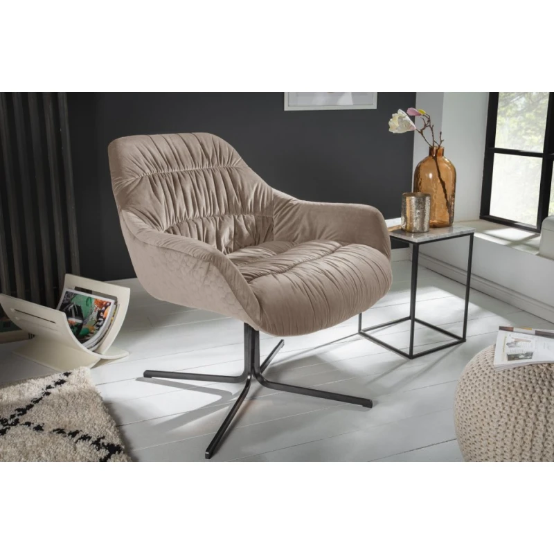 Otočné kreslo THEA Dekorhome Krémová