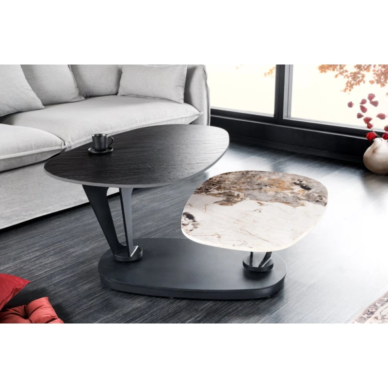 Otočný konferenčný stolík LAROS Dekorhome Kameň