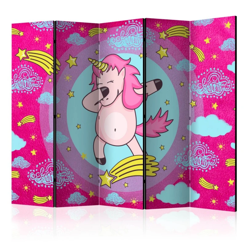 Paraván Dancing Unicorn Dekorhome 225x172 cm (5-dielny)