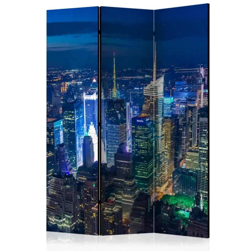 Paraván Manhattan - night Dekorhome 135x172 cm (3-dielny)