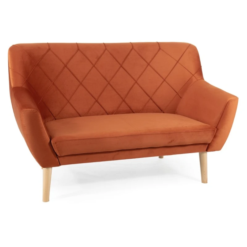 Pohovka KIER 2 VELVET buk Signal Skořicová