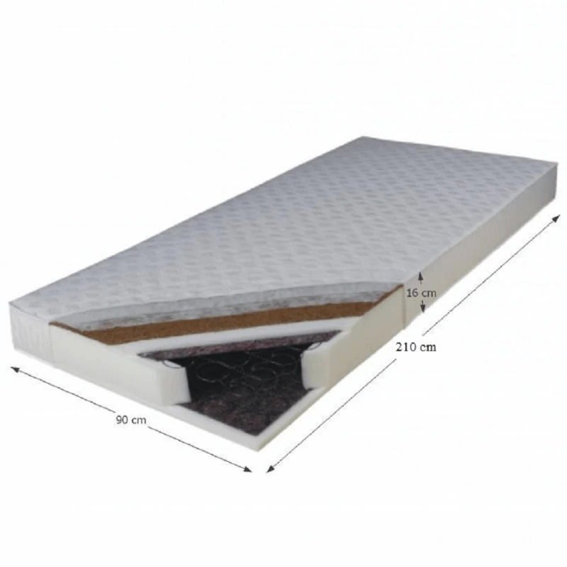 Pružinový matrac KOKOS MEDIUM Tempo Kondela 90x210 cm