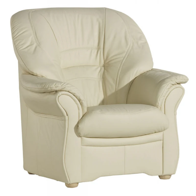 PYKA Jupiter kožené kreslo smotanová (G105)