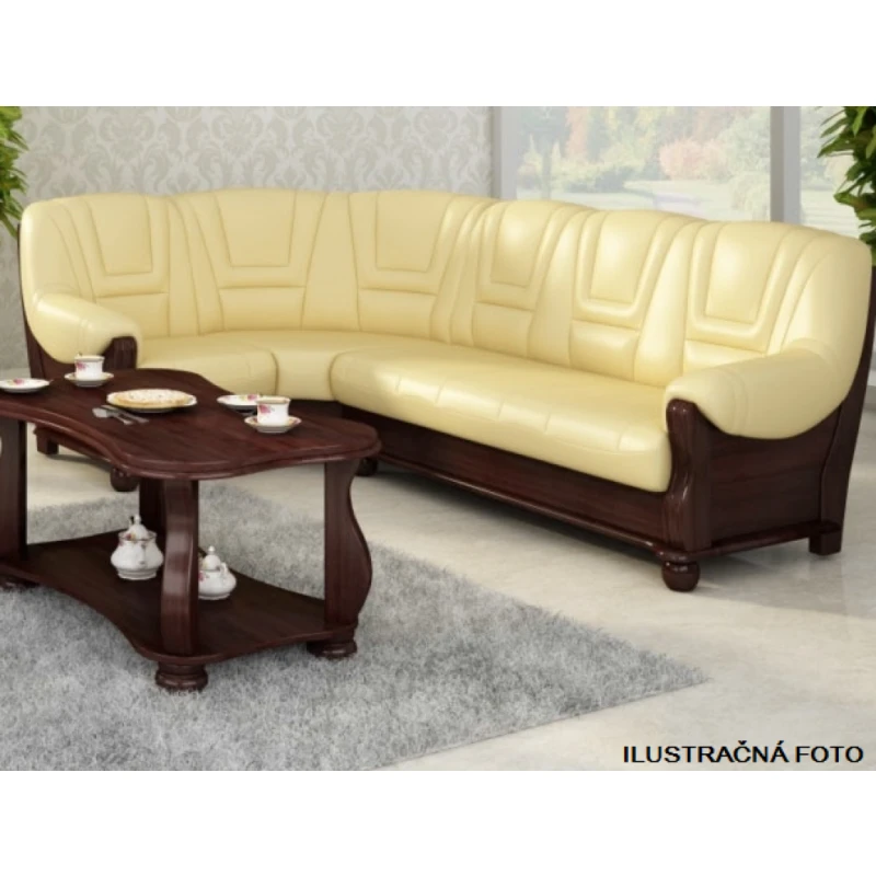 Pyka Rohová kožená sedacia súprava ROMA | 2,40 x 2,80 m Prevedenie: ľavé