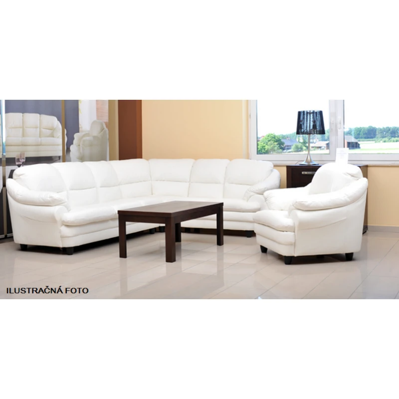 Pyka Rohová kožená sedacia súprava SARA / 2,80x1,90 m Prevedenie: ľavé