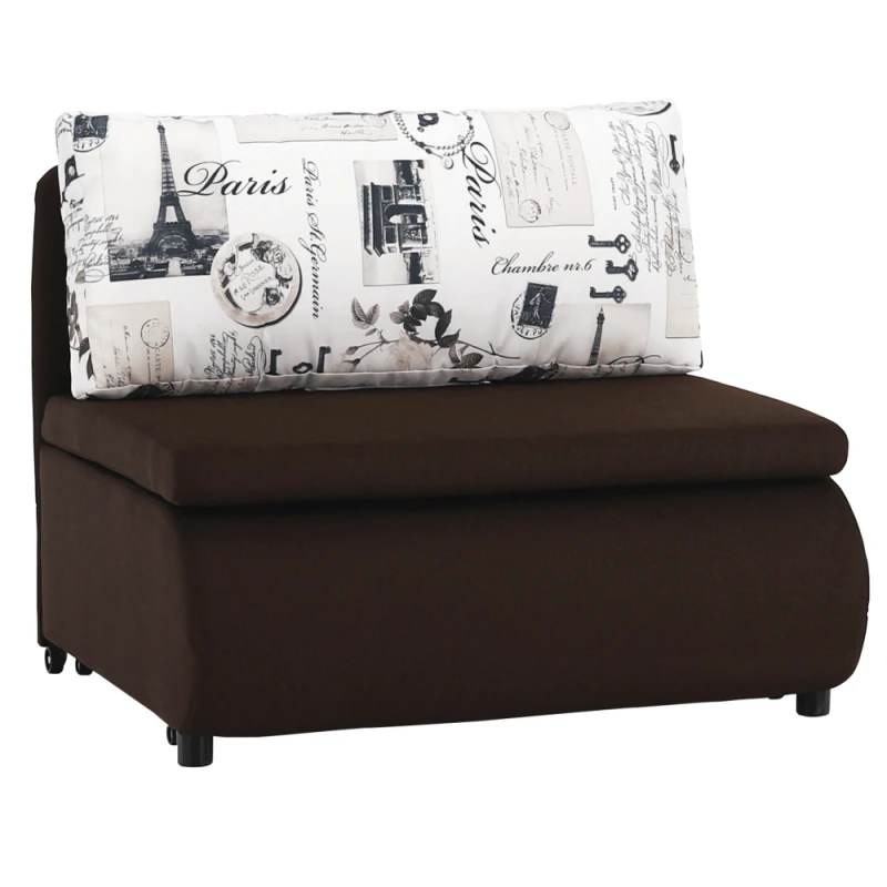 Rozkládací křeslo KENY Tempo Kondela Hnedá / krémová