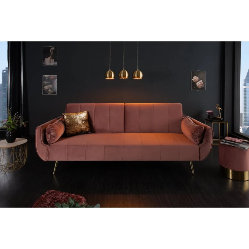 Rozkladacia pohovka DIRKÉ Dekorhome Ružová