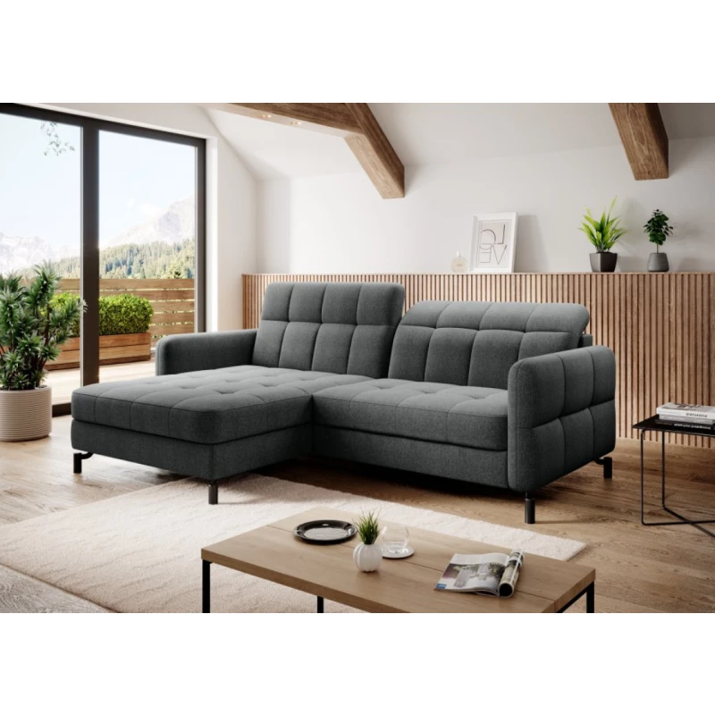 Rozkladacia sedacia súprava LORELLE ľavá Eltap Inari 96 - tmavosivá