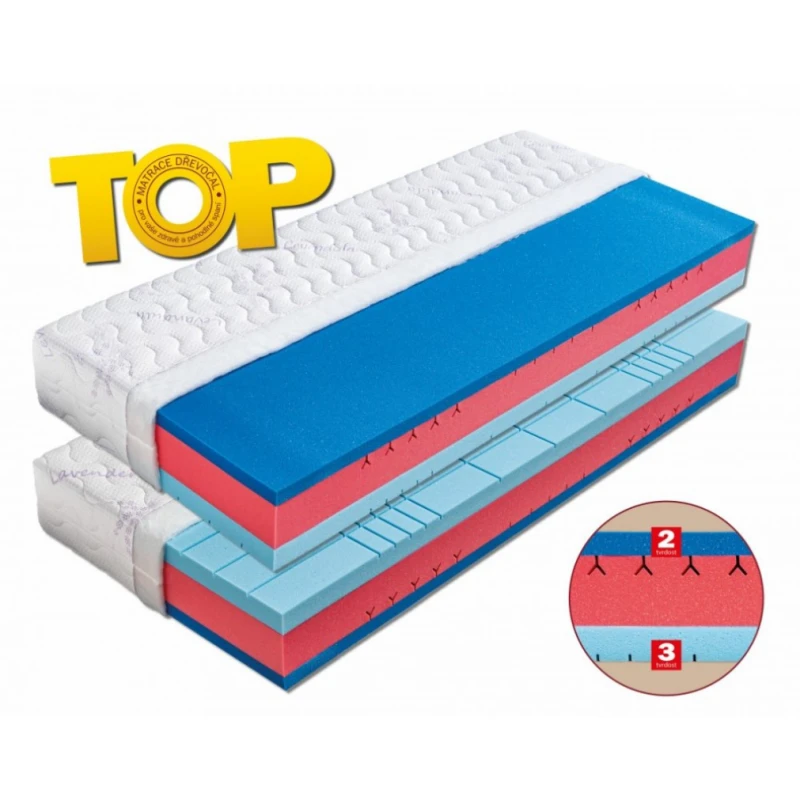 Sendvičový penový matrac BALI + 1 vankúš Lukáš ZADARMO Drevočal Úplet 90 x 200 cm