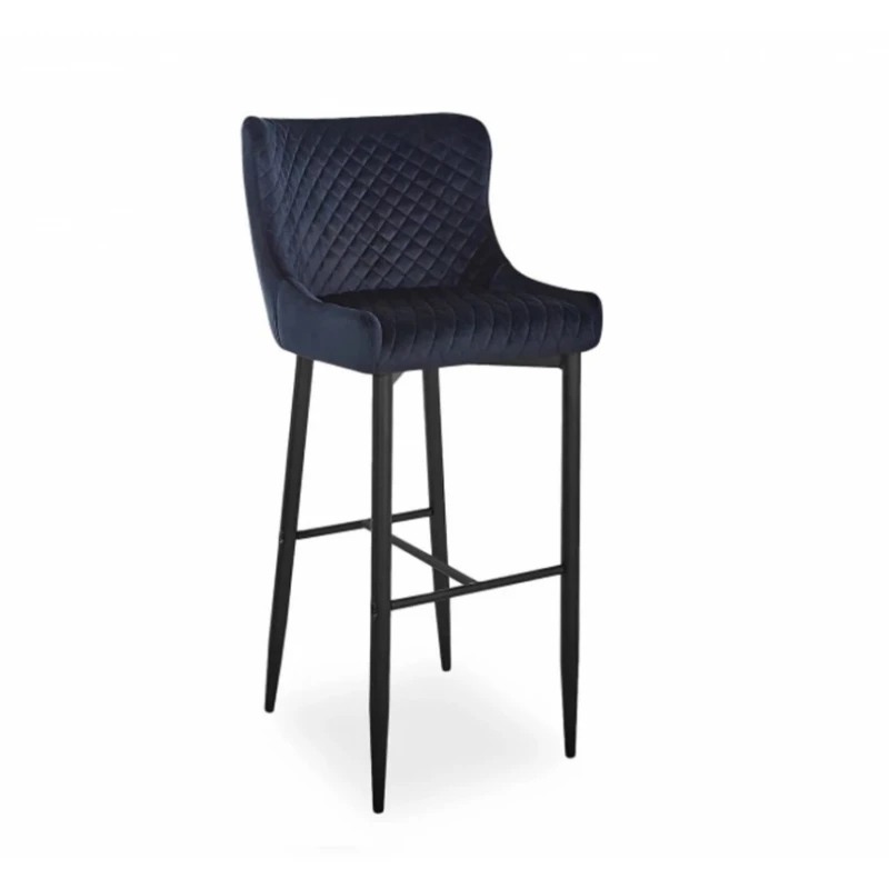 Signal Barová stolička COLIN B H-1 | Velvet Farba: Čierna / Bluvel 19