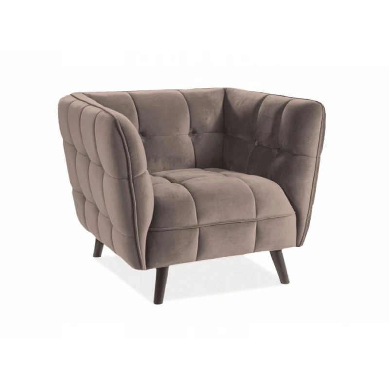 Signal Kreslo CASTELLO 1 Velvet FARBA: Béžová / Bluvel 28