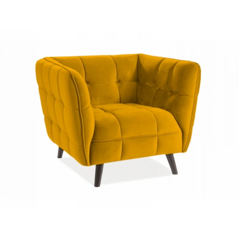 Signal Kreslo CASTELLO 1 Velvet FARBA: Curry / Bluvel 68