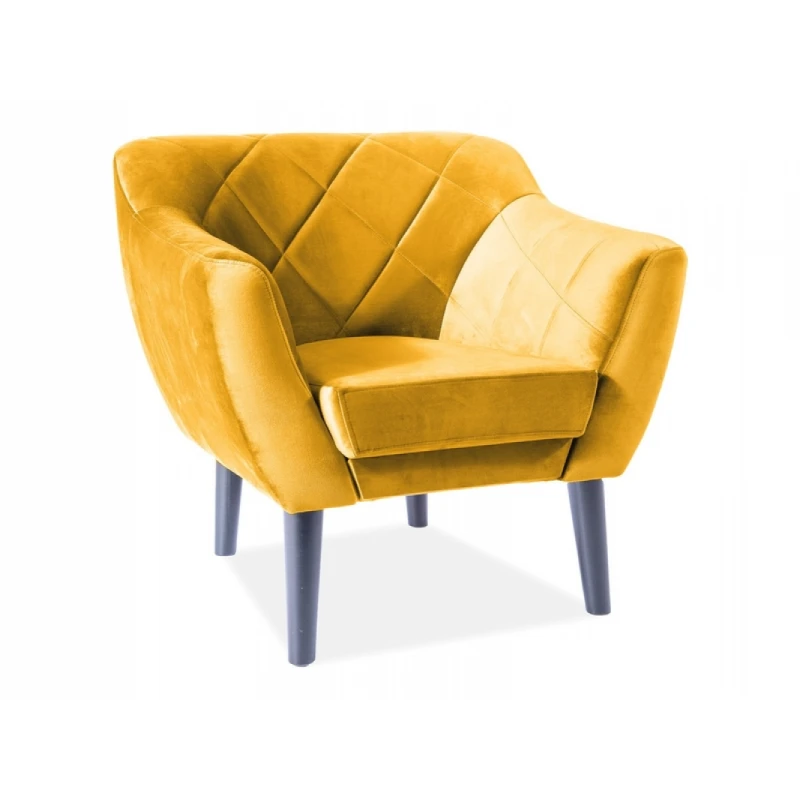 Signal Kreslo KARO 1 Velvet FARBA: Curry / Bluvel 68