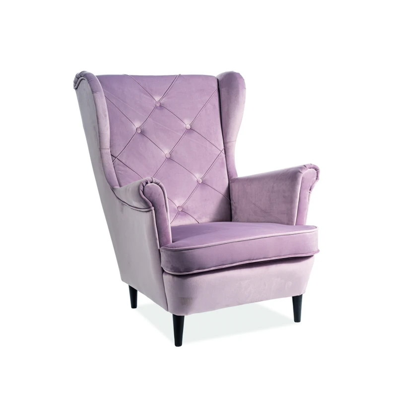 Signal Kreslo LADY Velvet FARBA: Ružová / Bluvel 52