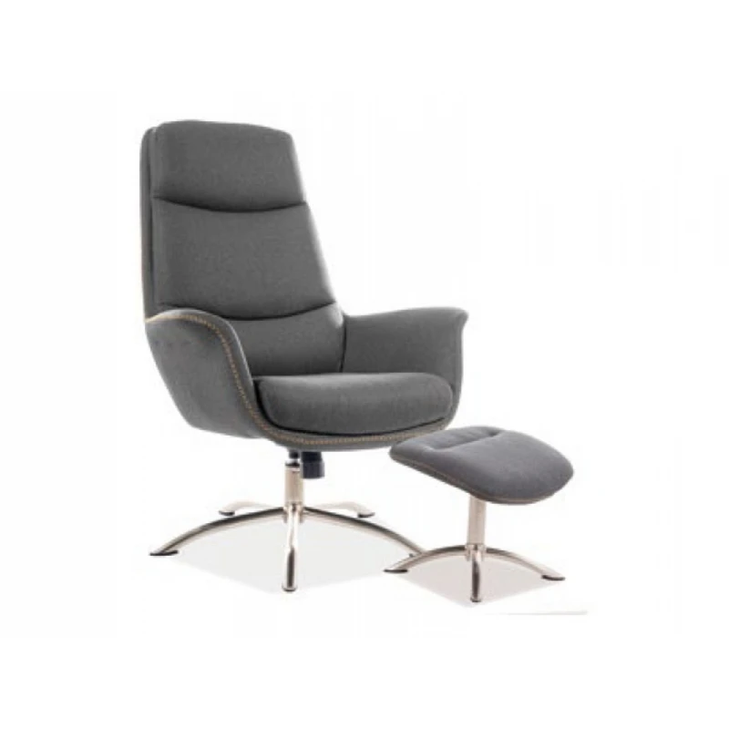 Signal Kreslo REGAN s podnožkou FARBA: Sivá / TAP. 176