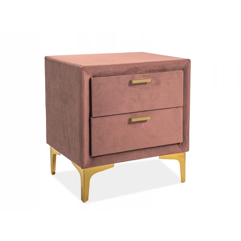 Signal Nočný stolík MONAKO Velvet FARBA: Ružová / Bluvel 52