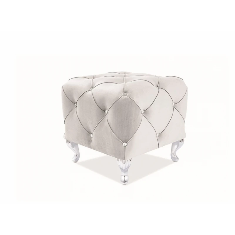 Signal Taburetka HESTIA K Velvet Farba: Svetlosivá / Bluvel 03