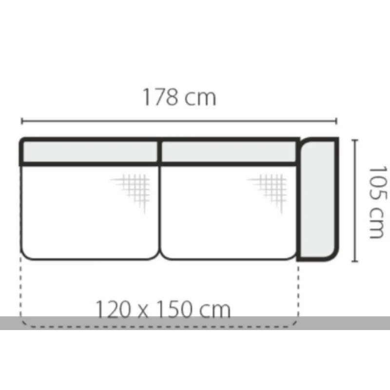 Stagra Rohová sedacia súprava Genova na vyskladanie Rohová sedacia súprava Genova: 3FBP-rozklad