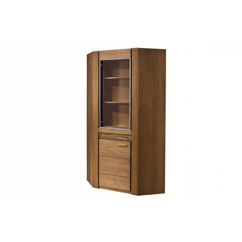 Szynaka Rohová vitrína VELVET 16 Farba: dub rustikal