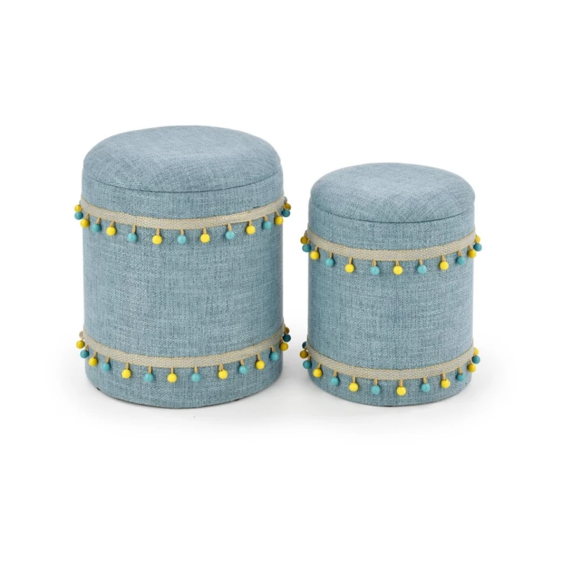 Taburet GRADO 2 ks Halmar Svetlo modrá