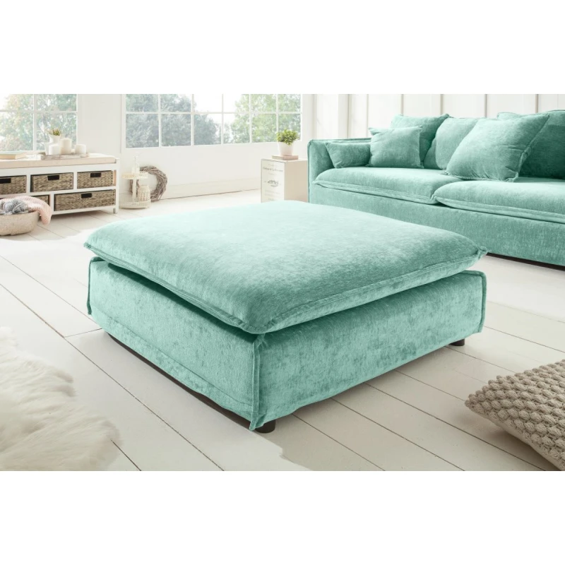 Taburet HESTIÁ Dekorhome Tyrkysová