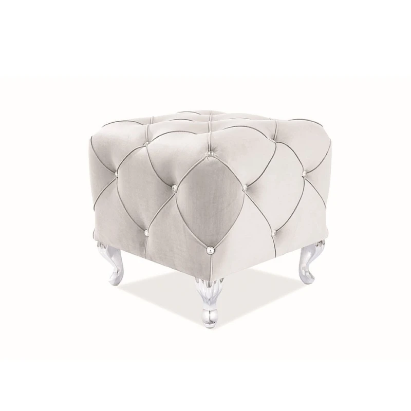 Taburet HESTIA VELVET K Signal Svetlosivá