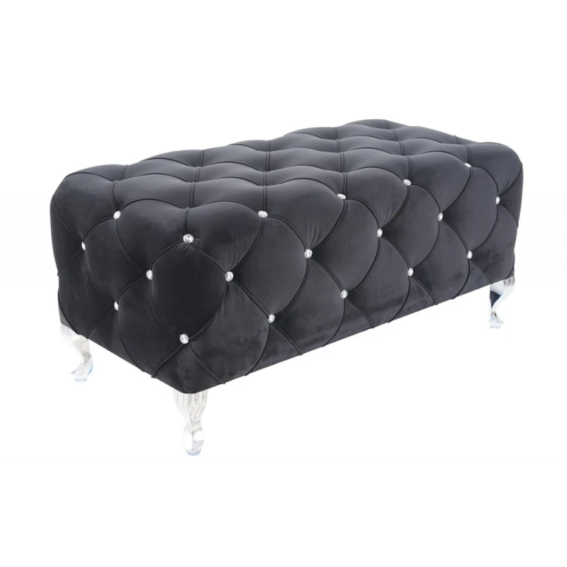 Taburet HESTIA VELVET Signal Čierna