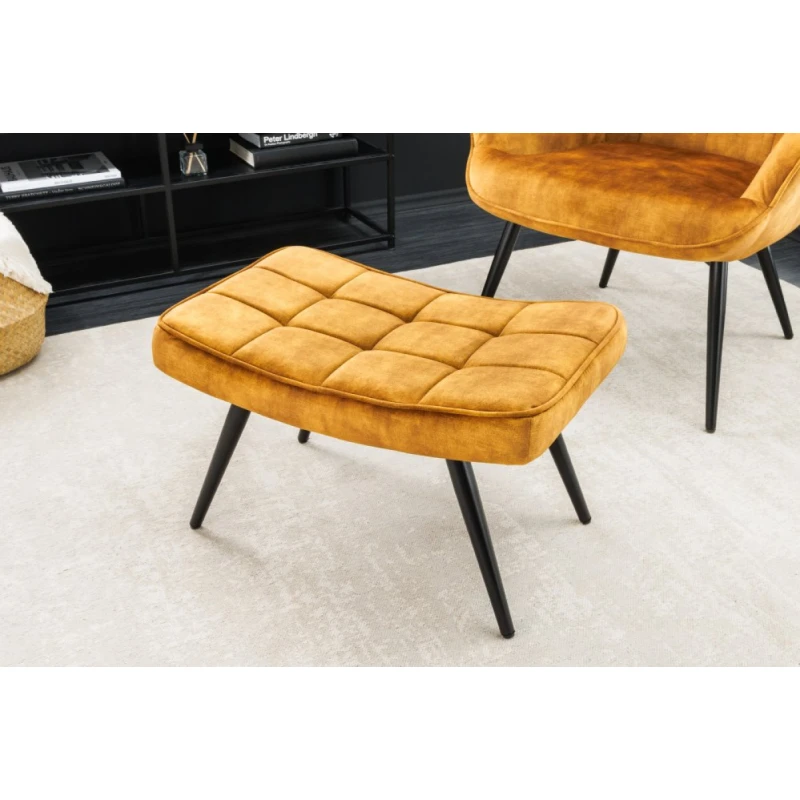 Taburet IKAROS Dekorhome Horčicová