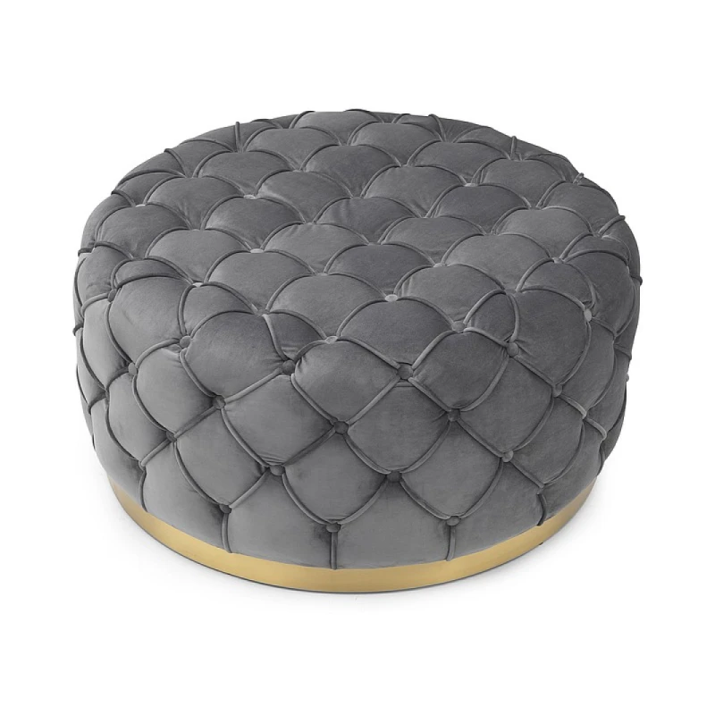 Taburet PALM VELVET Signal Sivá