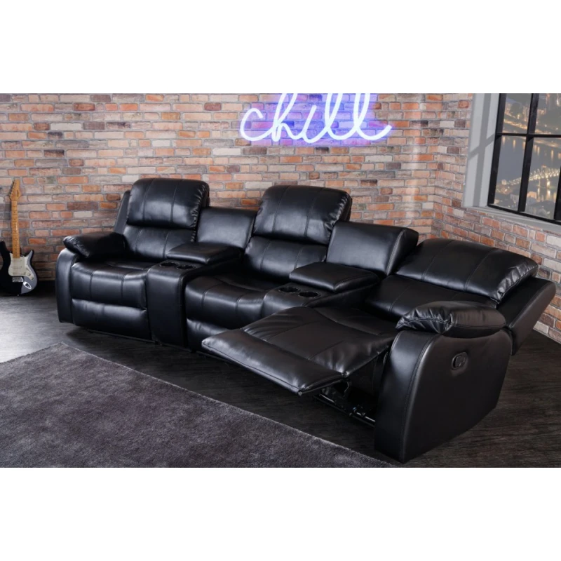 Trojité polohovacie TV kreslo KYKLOP Dekorhome Čierna