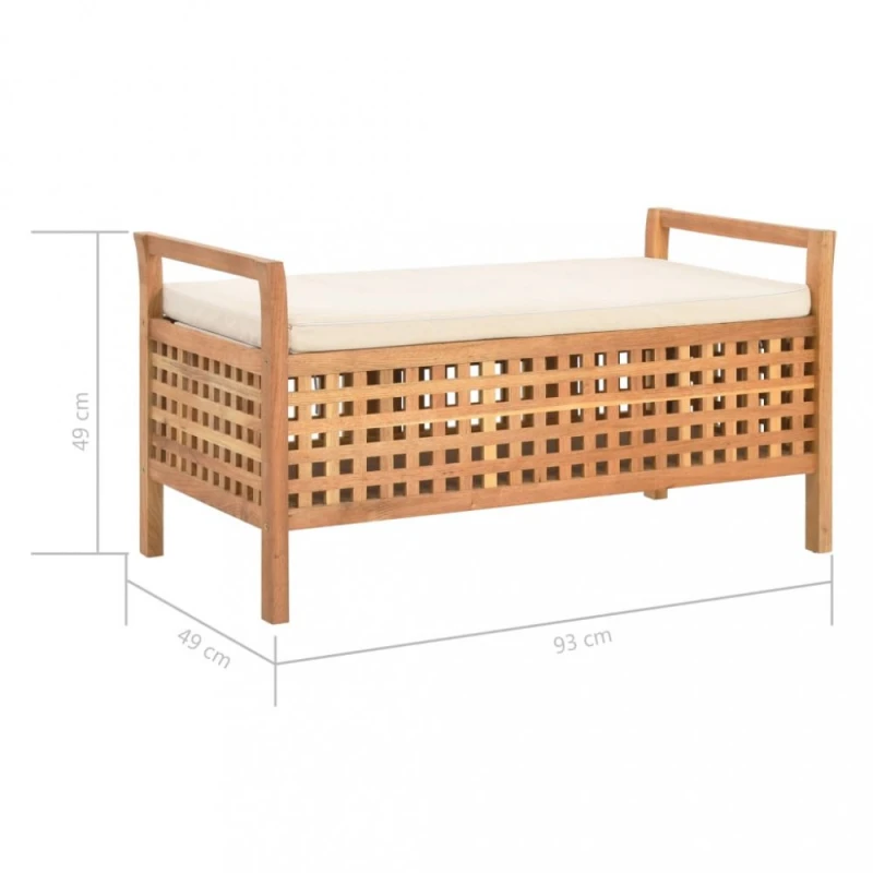 Úložná lavice orechové drevo / látka Dekorhome 93 cm