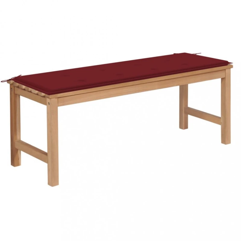 Záhradná lavica teak / látka Dekorhome Vínová