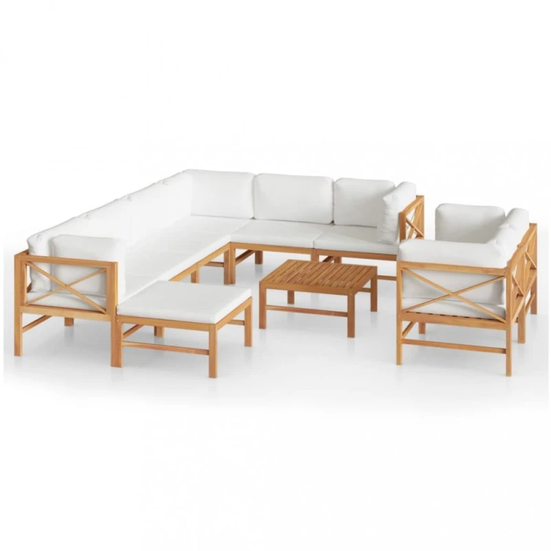 Záhradná sedacia súprava 10 ks SOFIA DekorhomeZáhradná sedacia súprava 10 ks SOFIA Dekorhome Krémová