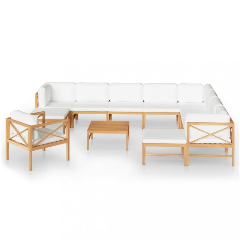 Záhradná sedacia súprava 12 ks SOFIA Dekorhome Krémová